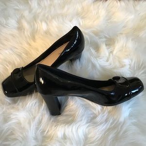 CROFT&BARROW BLACK CHUNKY HEELS